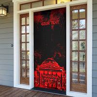 Personalized Pennsylvania Philadelphia Museum Of Art Door Cover Red Grunge Paint Splatter Graphic