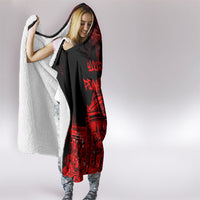 Personalized Pennsylvania Philadelphia Museum Of Art Hooded Blanket Red Grunge Paint Splatter Graphic