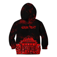 Personalized Pennsylvania Philadelphia Museum Of Art Kid Hoodie Red Grunge Paint Splatter Graphic
