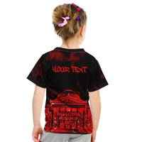 Personalized Pennsylvania Philadelphia Museum Of Art Kid T Shirt Red Grunge Paint Splatter Graphic