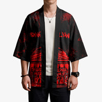 Personalized Pennsylvania Philadelphia Museum Of Art Kimono Red Grunge Paint Splatter Graphic