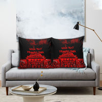Personalized Pennsylvania Philadelphia Museum Of Art Pillow Cover Red Grunge Paint Splatter Graphic