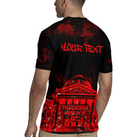 Personalized Pennsylvania Philadelphia Museum Of Art Rugby Jersey Red Grunge Paint Splatter Graphic