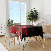 Personalized Pennsylvania Philadelphia Museum Of Art Tablecloth Red Grunge Paint Splatter Graphic