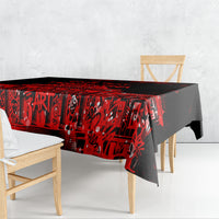 Personalized Pennsylvania Philadelphia Museum Of Art Tablecloth Red Grunge Paint Splatter Graphic