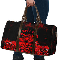 Personalized Pennsylvania Philadelphia Museum Of Art Travel Bag Red Grunge Paint Splatter Graphic