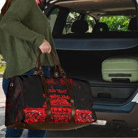 Personalized Pennsylvania Philadelphia Museum Of Art Travel Bag Red Grunge Paint Splatter Graphic