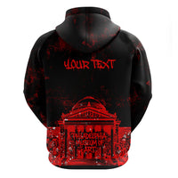 Personalized Pennsylvania Philadelphia Museum Of Art Zip Hoodie Red Grunge Paint Splatter Graphic