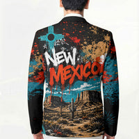 New Mexico Desert Road Sign Blazer Zia Symbol Grunge Paint Splatter Travel Graphic