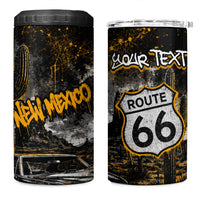Personalized New Mexico Route 66 Classic Car 4 in 1 Can Cooler Tumbler Desert Cactus Grunge Paint Splatter Vintage Road Trip