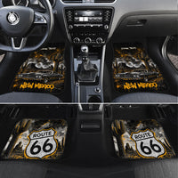 Personalized New Mexico Route 66 Classic Car Car Mats Desert Cactus Grunge Paint Splatter Vintage Road Trip
