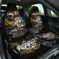 Personalized New Mexico Route 66 Classic Car Car Seat Cover Desert Cactus Grunge Paint Splatter Vintage Road Trip