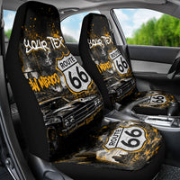 Personalized New Mexico Route 66 Classic Car Car Seat Cover Desert Cactus Grunge Paint Splatter Vintage Road Trip
