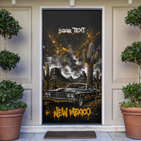 Personalized New Mexico Route 66 Classic Car Door Cover Desert Cactus Grunge Paint Splatter Vintage Road Trip