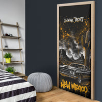 Personalized New Mexico Route 66 Classic Car Door Cover Desert Cactus Grunge Paint Splatter Vintage Road Trip