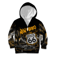 Personalized New Mexico Route 66 Classic Car Kid Hoodie Desert Cactus Grunge Paint Splatter Vintage Road Trip