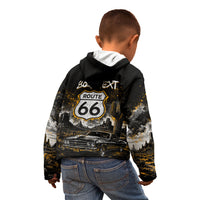 Personalized New Mexico Route 66 Classic Car Kid Hoodie Desert Cactus Grunge Paint Splatter Vintage Road Trip