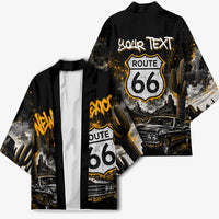 Personalized New Mexico Route 66 Classic Car Kimono Desert Cactus Grunge Paint Splatter Vintage Road Trip