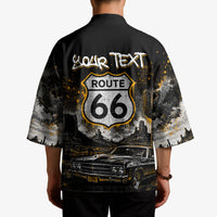 Personalized New Mexico Route 66 Classic Car Kimono Desert Cactus Grunge Paint Splatter Vintage Road Trip