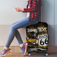 Personalized New Mexico Route 66 Classic Car Luggage Cover Desert Cactus Grunge Paint Splatter Vintage Road Trip