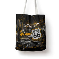 Personalized New Mexico Route 66 Classic Car Tote Bag Desert Cactus Grunge Paint Splatter Vintage Road Trip