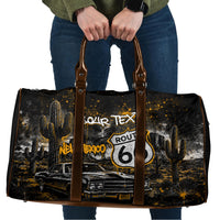 Personalized New Mexico Route 66 Classic Car Travel Bag Desert Cactus Grunge Paint Splatter Vintage Road Trip