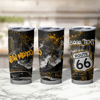 Personalized New Mexico Route 66 Classic Car Tumbler Cup Desert Cactus Grunge Paint Splatter Vintage Road Trip
