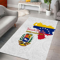 Venezuela Flag Day 220th Anniversary Area Rug Patriotic Map Coat Of Arms Subtle