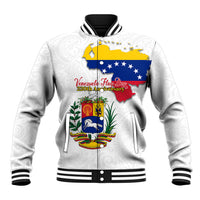 Venezuela Flag Day 220th Anniversary Baseball Jacket Patriotic Map Coat Of Arms Subtle
