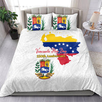 Venezuela Flag Day 220th Anniversary Bedding Set Patriotic Map Coat Of Arms Subtle