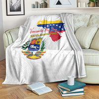 Venezuela Flag Day 220th Anniversary Blanket Patriotic Map Coat Of Arms Subtle