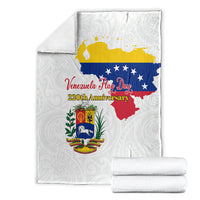 Venezuela Flag Day 220th Anniversary Blanket Patriotic Map Coat Of Arms Subtle