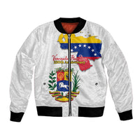 Venezuela Flag Day 220th Anniversary Bomber Jacket Patriotic Map Coat Of Arms Subtle