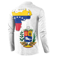 Venezuela Flag Day 220th Anniversary Button Sweatshirt Patriotic Map Coat Of Arms Subtle