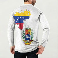 Venezuela Flag Day 220th Anniversary Button Sweatshirt Patriotic Map Coat Of Arms Subtle