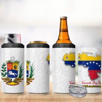 Venezuela Flag Day 220th Anniversary 4 in 1 Can Cooler Tumbler Patriotic Map Coat Of Arms Subtle