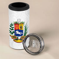 Venezuela Flag Day 220th Anniversary 4 in 1 Can Cooler Tumbler Patriotic Map Coat Of Arms Subtle