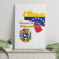 Venezuela Flag Day 220th Anniversary Canvas Wall Art Patriotic Map Coat Of Arms Subtle
