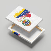 Venezuela Flag Day 220th Anniversary Canvas Wall Art Patriotic Map Coat Of Arms Subtle