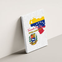 Venezuela Flag Day 220th Anniversary Canvas Wall Art Patriotic Map Coat Of Arms Subtle