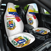 Venezuela Flag Day 220th Anniversary Car Seat Cover Patriotic Map Coat Of Arms Subtle