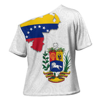 Venezuela Flag Day 220th Anniversary Cross Shoulder Shirt Patriotic Map Coat Of Arms Subtle