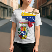 Venezuela Flag Day 220th Anniversary Cross Shoulder Shirt Patriotic Map Coat Of Arms Subtle