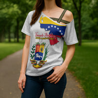 Venezuela Flag Day 220th Anniversary Cross Shoulder Shirt Patriotic Map Coat Of Arms Subtle