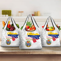 Venezuela Flag Day 220th Anniversary Grocery Bag Patriotic Map Coat Of Arms Subtle