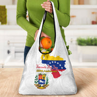Venezuela Flag Day 220th Anniversary Grocery Bag Patriotic Map Coat Of Arms Subtle