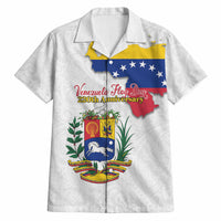 Venezuela Flag Day 220th Anniversary Hawaiian Shirt Patriotic Map Coat Of Arms Subtle