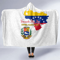 Venezuela Flag Day 220th Anniversary Hooded Blanket Patriotic Map Coat Of Arms Subtle