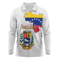 Venezuela Flag Day 220th Anniversary Long Sleeve Polo Shirt Patriotic Map Coat Of Arms Subtle