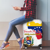 Venezuela Flag Day 220th Anniversary Luggage Cover Patriotic Map Coat Of Arms Subtle